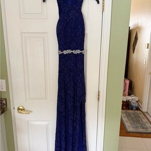 Jodi Kristopher Royal Blue Evening Dress